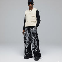 Pantalon cargo twill argenté