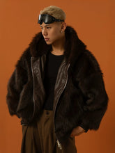 Blouson capuche fausse fourrure