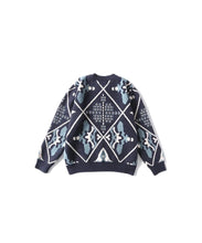 Unisex Patterned Round-Neck Sweater - vanidadang
