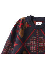 Unisex Patterned Round-Neck Sweater - vanidadang
