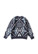 Unisex Patterned Round-Neck Sweater - vanidadang