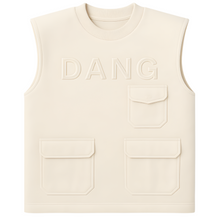Tank vest crème épaulettes structurées