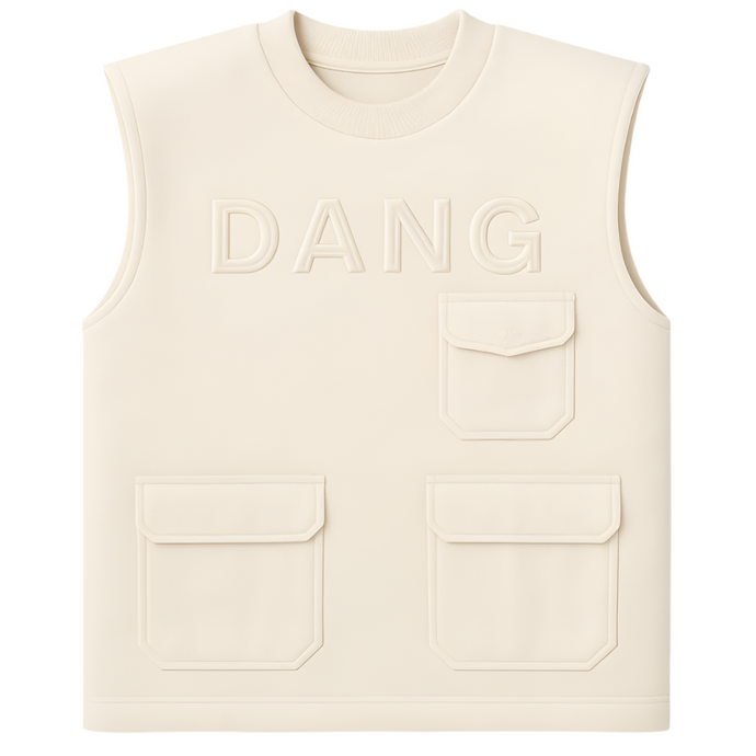 Tank vest crème épaulettes structurées
