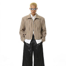 Blouson beige et decor metallic empiècement