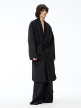 Vanida Dang - Veste longue col hanfu noir - Luxe Samouraï Futuriste Techwear