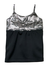 Cocktail dress noire plastron metallic silver