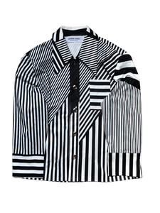 Chemise à rayures noires