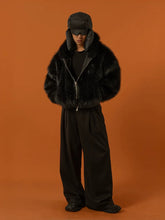 Blouson capuche fausse fourrure