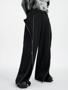 Pantalon zip noir - vanidadang