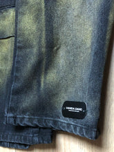 Denim ensemble washed anthracite noir et jaune gold