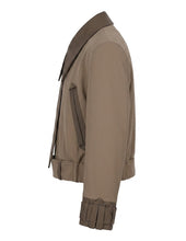 Vanida Dang - Ensemble cotton beige piping poches et style cravate - Couture Franco-Chinoise