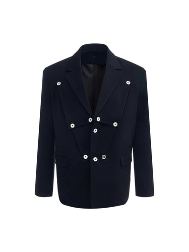 Blazer croisé à boutons silver