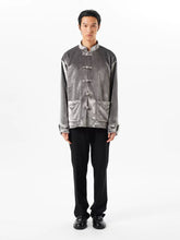 Col Mao chemise velours gris