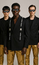 Blazer satin de soie avec lanyards intégrés