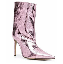 Croco Pink Stilettos Vegan Leather – VANIDA DANG
