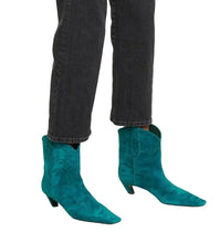 Vanida Dang - Indigo green suédine boots - Luxe Samouraï Futuriste Techwear