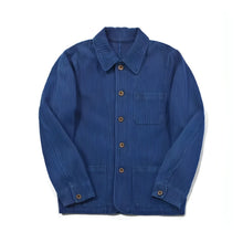 Retro Plant Blue Indigo Jacket