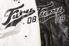 Leather Letter Printing Baseball Jacket - vanidadang