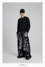 Pantalon Canvas argenté et noir cargo