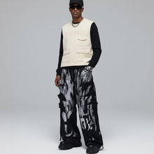 Pantalon Canvas argenté et noir cargo