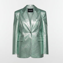 Vanida Dang - Ensemble blazer en cuir vegan craquelé, foiled, Dang - Couture Franco-Chinoise