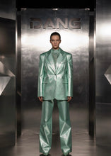 Blazer vert cuir vegane