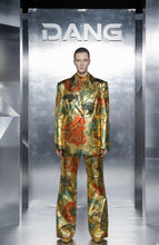 Vanida Dang - Ensemble blazer en cuir vegan craquelé, foiled, Dang - Couture Franco-Chinoise