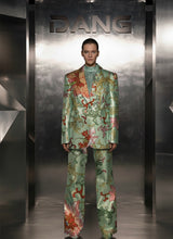 Vanida Dang - Ensemble blazer en cuir vegan craquelé, foiled, Dang - Couture Franco-Chinoise