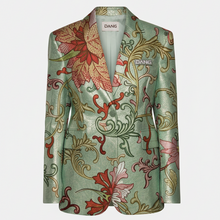 Vanida Dang - Ensemble blazer en cuir vegan craquelé, foiled, Dang - Couture Franco-Chinoise