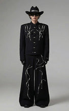 Ensemble noir et perles