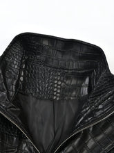 Loose Fit Black PU Leather Jacket - vanidadang