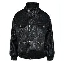 Loose Fit Black PU Leather Jacket - vanidadang