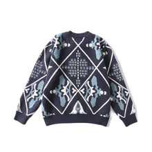 Unisex Patterned Round-Neck Sweater - vanidadang
