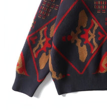 Unisex Patterned Round-Neck Sweater - vanidadang
