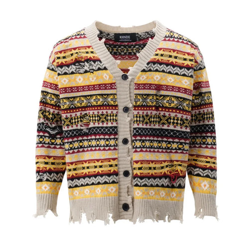 Cardigan motif jaquard