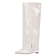Fold Over Wedge Boots