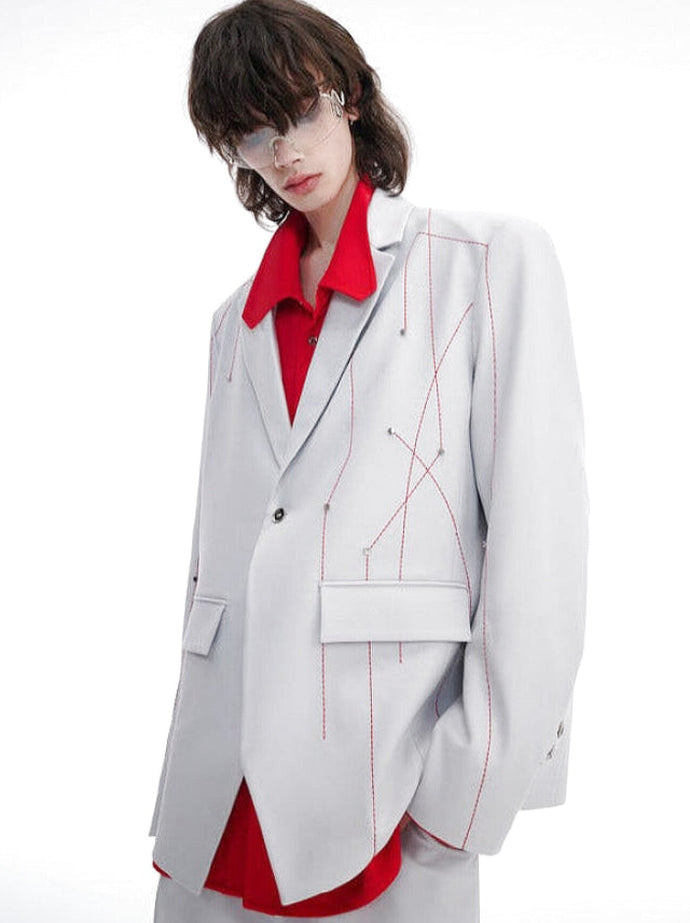 Ensemble blazer lignes - vanidadang