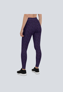 All-over Print Purple Leggings - vanidadang