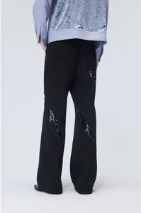 Pantalon incrustation sequin