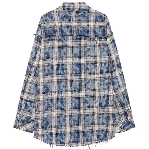 Plaid Shirts Distressed Tassed - vanidadang