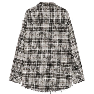 Plaid Shirts Distressed Tassed - vanidadang