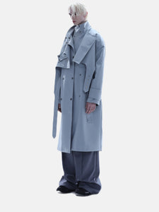 Trench coat asymétriques reverts - vanidadang