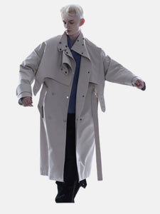 Trench coat asymétriques reverts - vanidadang