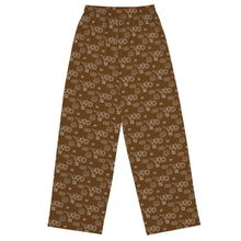 All-over Print Unisex Wide-leg Brown Pants