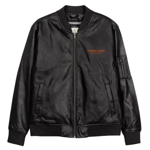 FAUX Leather Bomber Jacket EMBROIDED VANIDA DANG