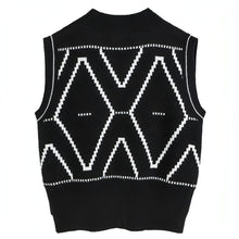 Argyle Sleeveless Sweater Vest - vanidadang