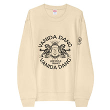 Unisex french terry sweatshirt white logo VANIDA DANG emblem - vanidadang