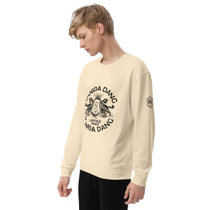 Unisex french terry sweatshirt white logo VANIDA DANG emblem - vanidadang